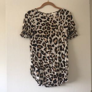 Animal Print Short Sleeve Shirt
